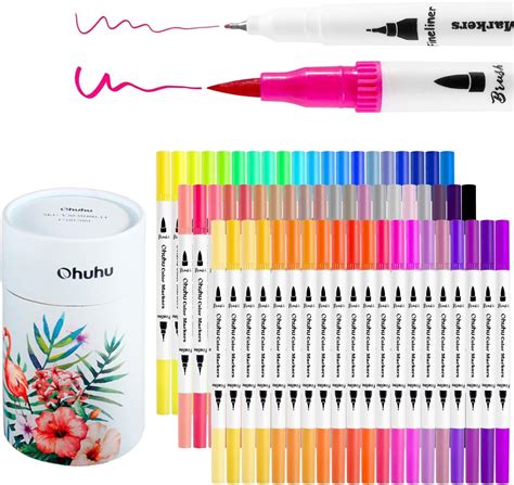 Ohuhu Art Markers Dual Tips Coloring Brush Fineliner Color Pens Colors Of Water Based Marker