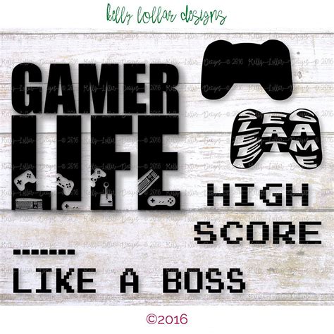 4 Gamer Typography Gamer Life Gamer Svg Video Gamer Gamer