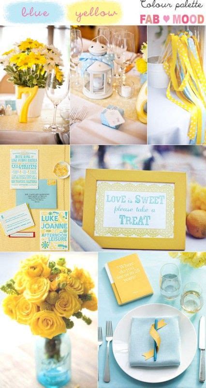 Blue Yellow Wedding Colors Mood Board Yellow Wedding Colors Wedding