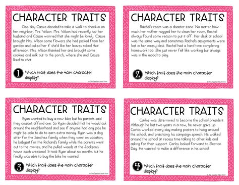 Teaching Character Traits In Reading The Teacher Next Door