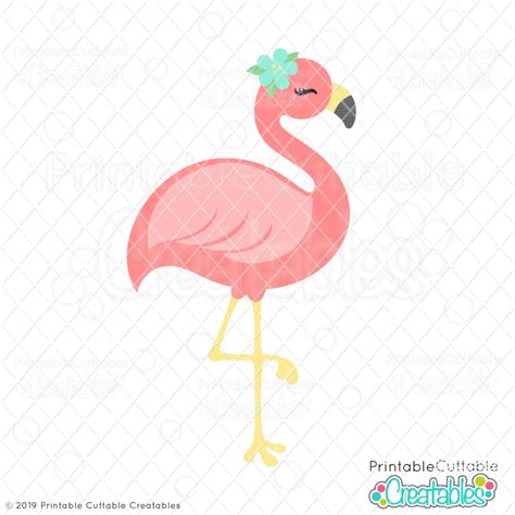 Pretty Flamingo Svg File And Clipart For Cricut And Silhouette