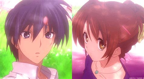 Gif Anime Fandoms Clannad Romantic Anime Gif Okazaki Tomoya Furukawa Nagisa