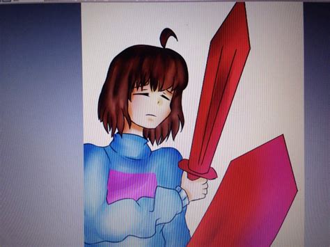 Frisk With A Sword And Shield Glitchtale Amino
