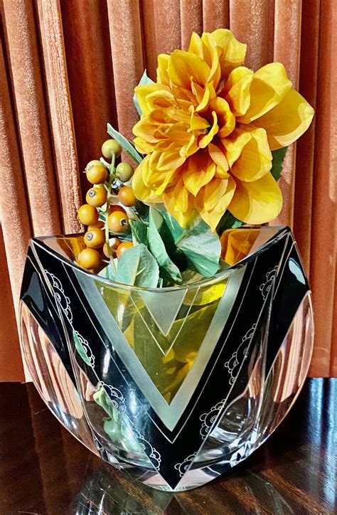 karl palda czech glass vase rare sold items glass art deco collection