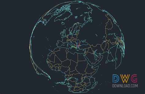 Worldmap 3d Map Dwg Download Dwgdownloadcom