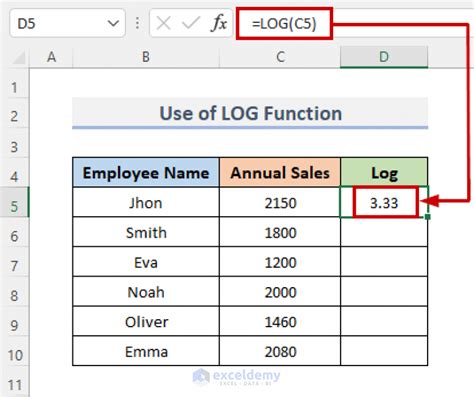 How To Transform Data To Log In Excel 3 Easy Ways Exceldemy
