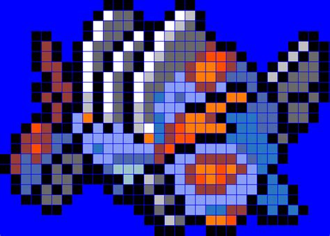 Mega Swampert Perler Beads Pattern Bead Sprite Pixel Art Pokemon