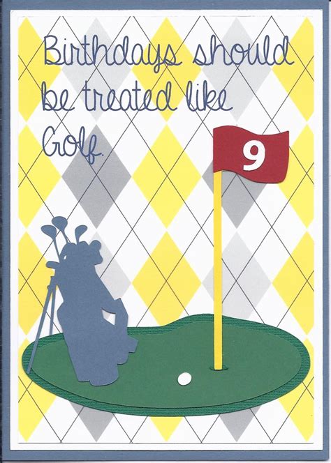 Golf Birthday Card Golf Birthday Cards Masculine Birthday Cards Golf
