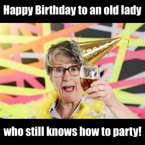 Happy Birthday Funny Old Lady
