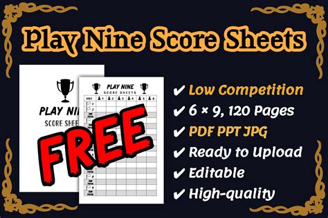 Free Interior Play Nine Score Sheets Graphic By Pro Poc · Creative
