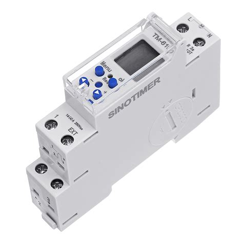 Electrical Sinotimer 220v Tm610 1p Single Module Din Rail Programmable