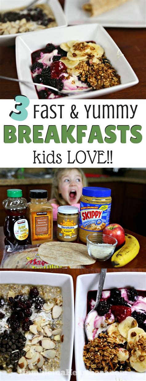 Another option is whole wheat toast or an english muffin smeared with nut butter. 3 Easy and Super Yummy Breakfasts Kids LOVE {+ Video ...