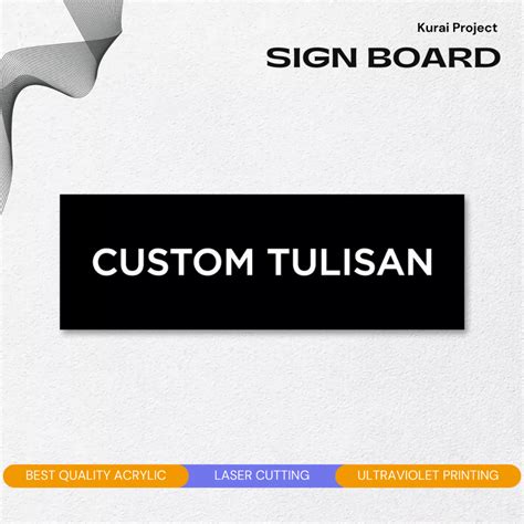 Jual Akrilik Custom Papan Nama Acrylic Custom Sign Board Nama Ruangan