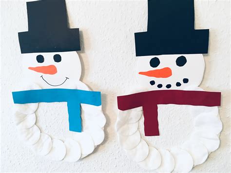 Schneemänner Aus Pappteller Basteln Im Winter Der Familienblog Für