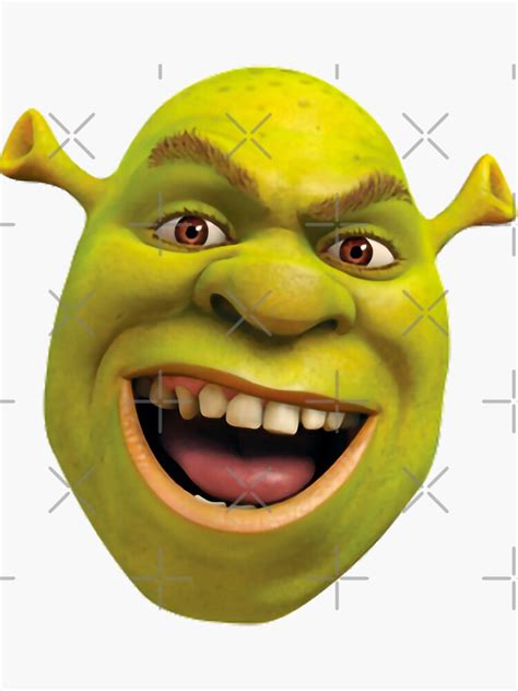 Little Shrek Meme Sticker For Sale By Amemestore Redbubble