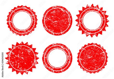 Vector Stamp Without Text Set Of Stamps Red Stamps Grunge Rubber