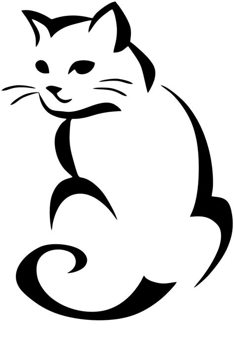 Malvorlage Katze Umriss - schablonen ausdrucken