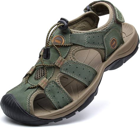 Yocool Closed Toe Sandals For Men Leather Closed Toe Sandal Athletic