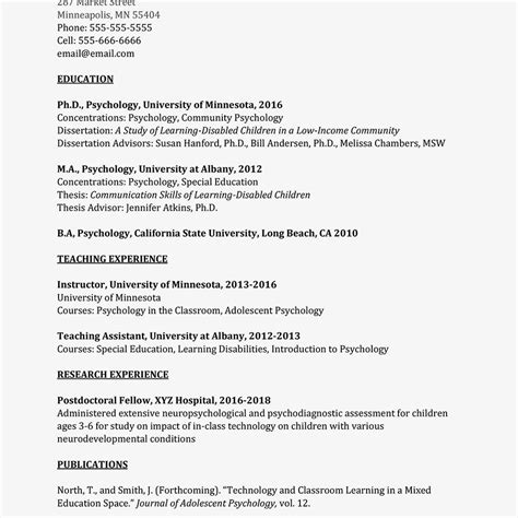 Land more interviews by copying what works and cv examples see perfect cv samples that get jobs. Entry Level Psychology Resume Best Of Academic Curriculum Vitae Cv Example and Writing Tips in ...