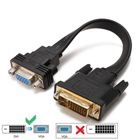 cabledeconn dvi vga adapter active dvi d 24 1 to vga link video adapter cable converter for pc