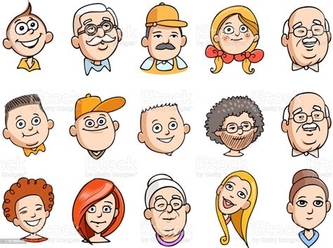 Cartoon Human Faces Stock Illustration Download Image Now Istock
