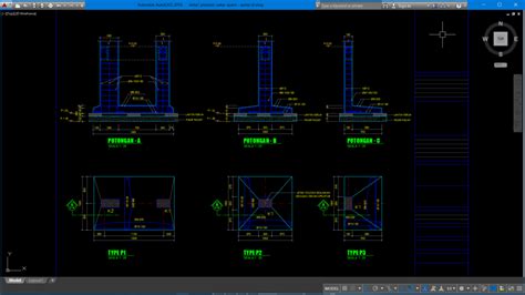 Download Gambar Detail Struktur Pondasi Format Dwg Autocad Asdar Id Images