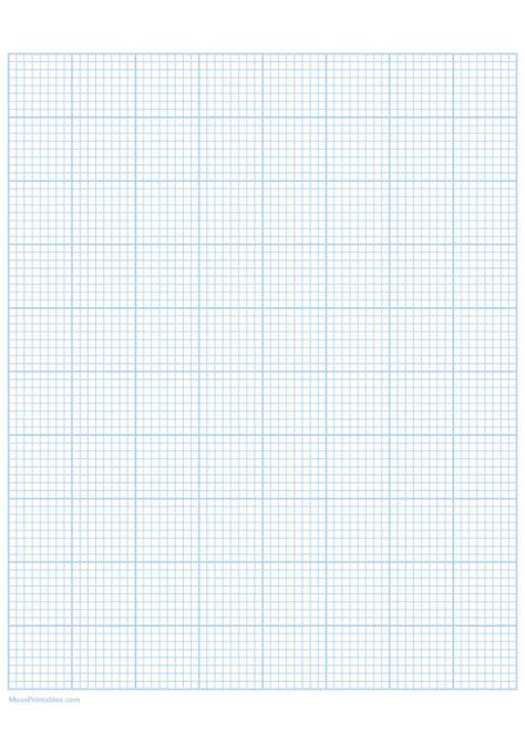 Printable 8 Squares Per Inch Light Blue Graph Paper For A4 Paper