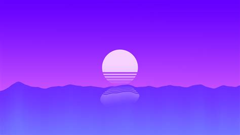 Purple Sunset Minimal 4k Wallpaper 3840 X 2160 Wallpaper