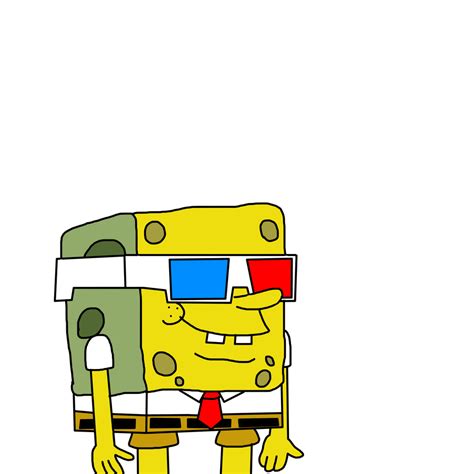 Spongebob With 3d Glass By Marcospower1996 On Deviantart