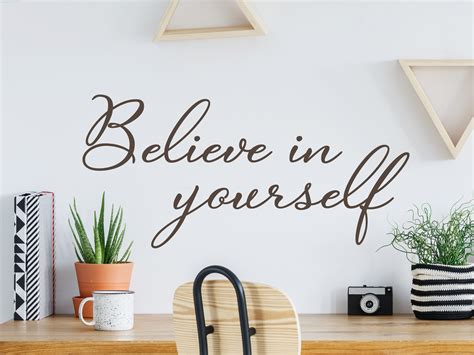 Believe In Yourself Wall Decal Vinyl Decal Office Wall Etsy Sweden