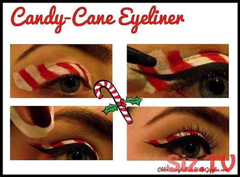 Candy Cane Eyeliner Candy Cane Eyeliner Christmas Makeup Candy Cane