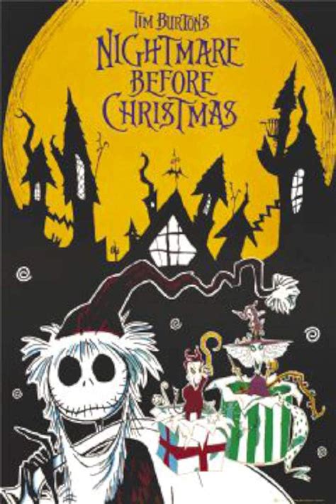 Nightmare Before Christmas Tim Burton Movie Poster 24 X 36