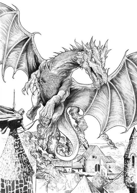 Check spelling or type a new query. Smaug The Hobbit Coloring Page Dragon | Dragon coloring ...