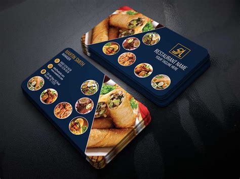 Corporate Business Card Design Template On Behance Food Business Card
