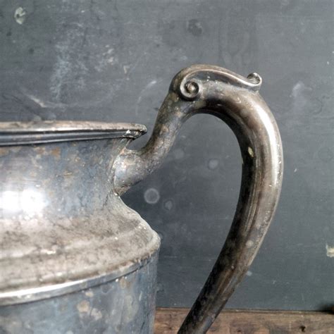 Vintage Silver Plate Water Pitcher Made By Crescent Silverware Mfg