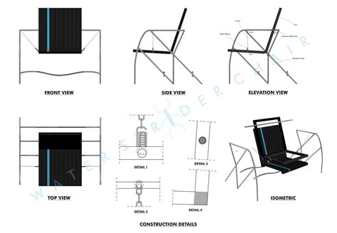 Phase V Technical Drawings Water Strider Chair