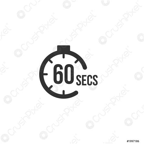 60 Seconds Countdown Timer Icon Set Time Interval Icons Stopwatch Stock Vector Crushpixel