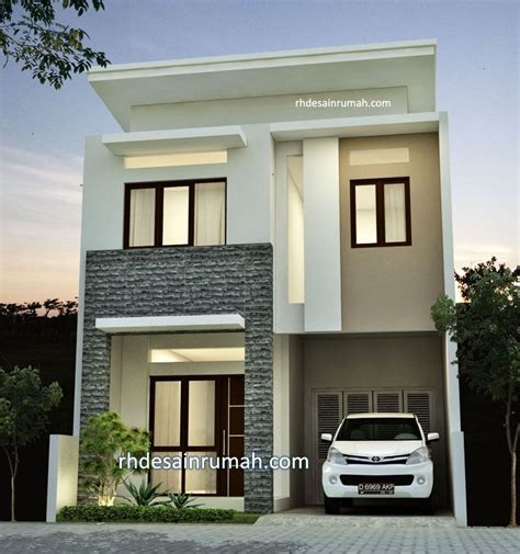 Denah rumah minimalis berikut ini menempati lahan dengan ukuran lebar x panjang = 6x12 meter. Desain Rumah 6x12 2 Lantai - Jasa Desain Rumah Online