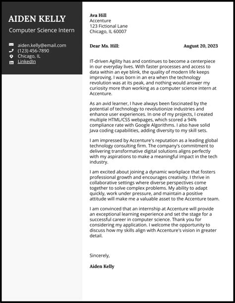 Computer Science Cover Letter Examples Built For