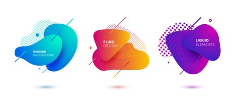 Gradient Abstract Banners With Flowing Liquid Shapes 286101 Vector Art