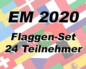 Vor den acht deutschen spielern des rekordmeisters hatten sich bereits. Flaggen-Set Fußball EM 2020: 24 EM Teilnehmerländer ...
