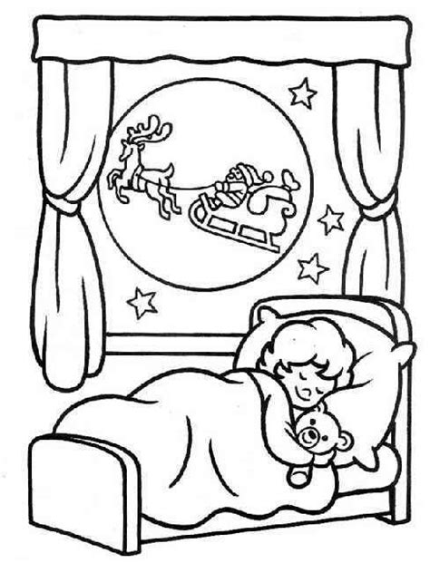 Desenho De Menino Dormindo Na Noite De Natal Para Colorir Tudodesenhos