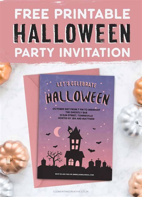 Halloween Invitations Free Printable Template Printable World Holiday