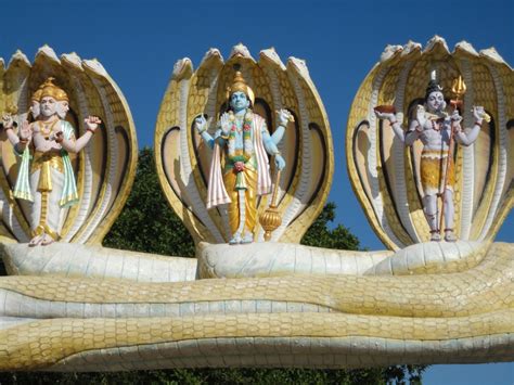 Spiritual Heritage Of India Trimurti Statuesbrahma Vishnu And