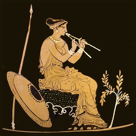 Ancient Greek Instrument Called The Aulos A Type Of Double Flute