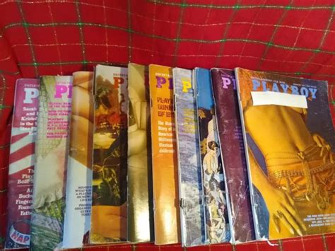 Lot Of 10 Vintage Playboy Magazines 1971 1972 1973 And 1976 4000