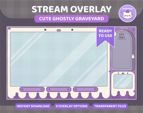 Halloween Twitch Overlay Stream Set 7 Overlays Scary Ghost Etsy