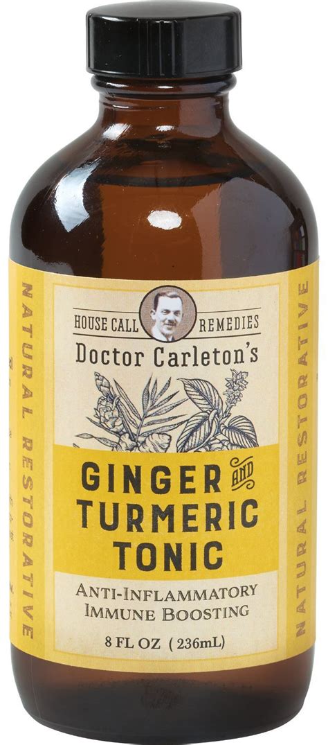 Doctor Carleton S Ginger And Turmeric Tonic Oz Bottle Cough