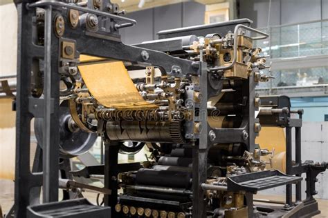 Old Press Printing Machine Closeup Stock Photo Image Of Printshop