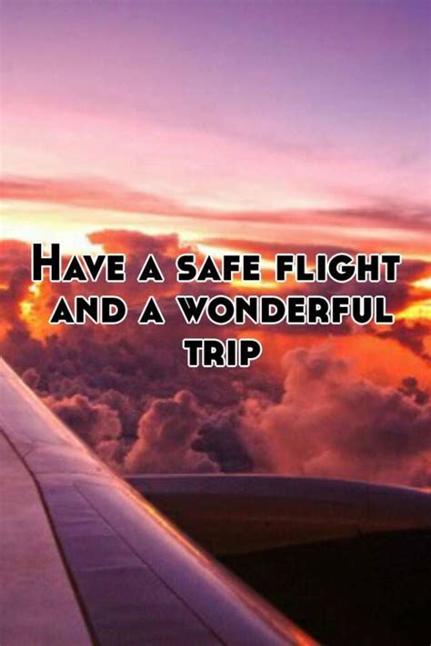 In any case, however much you urge your friend to have a safe flight, what exactly can they do to ensure its safety? Have a safe flight and a wonderful trip